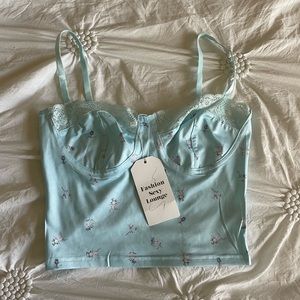 Blue corset top brand new with tags